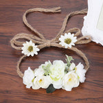 Headband fleurs blanches pour mariée