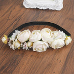 Headband fleurs cheveux blancs