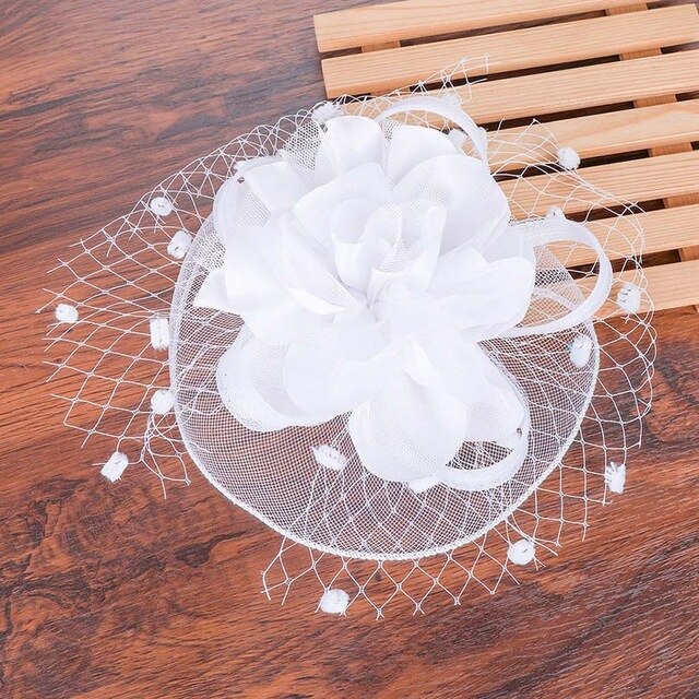 Chapeau mariage femme blanc - Main Image