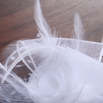 Chapeau mariage plume blanche